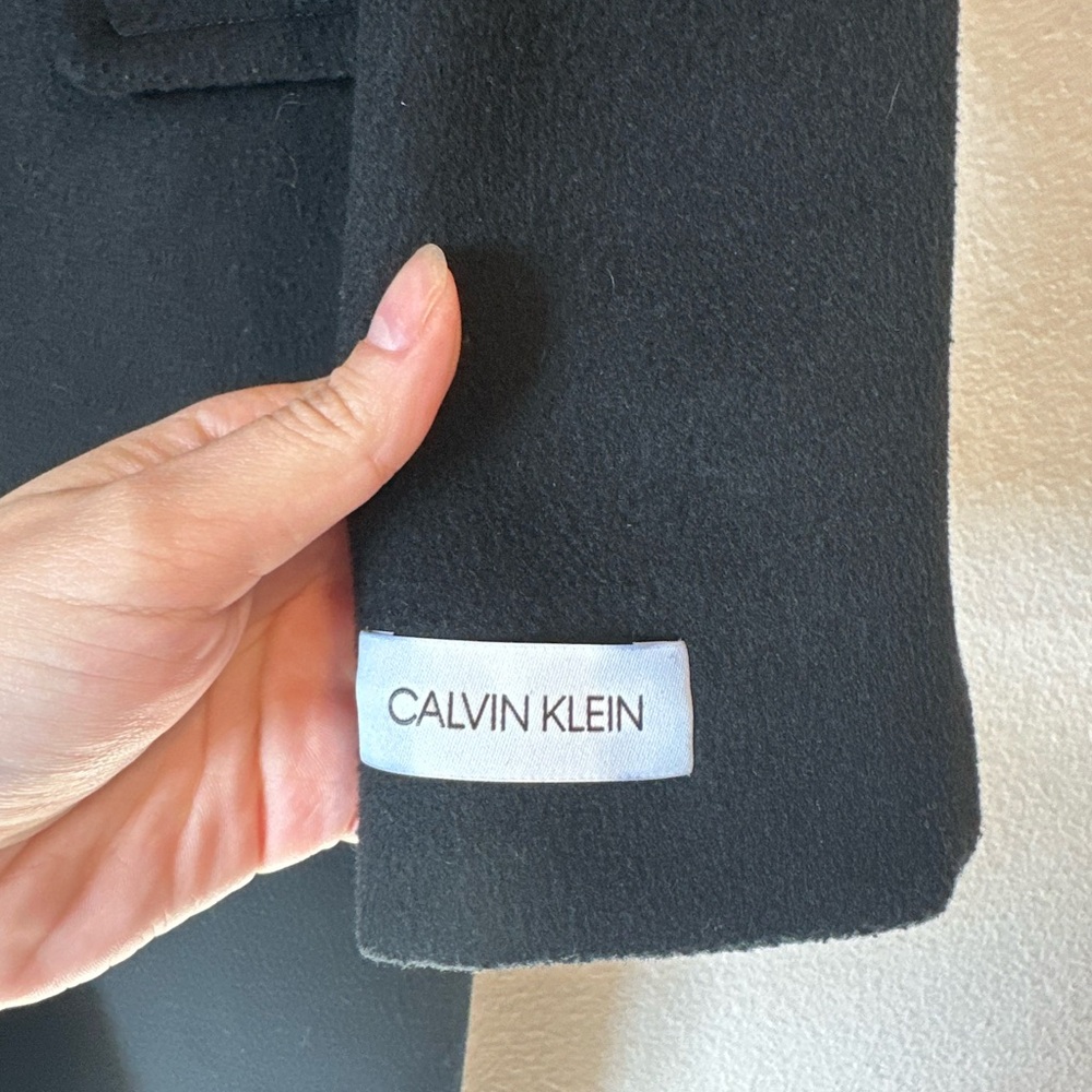 Calvin Klein Black Wool Coat - Picture 4 of 6